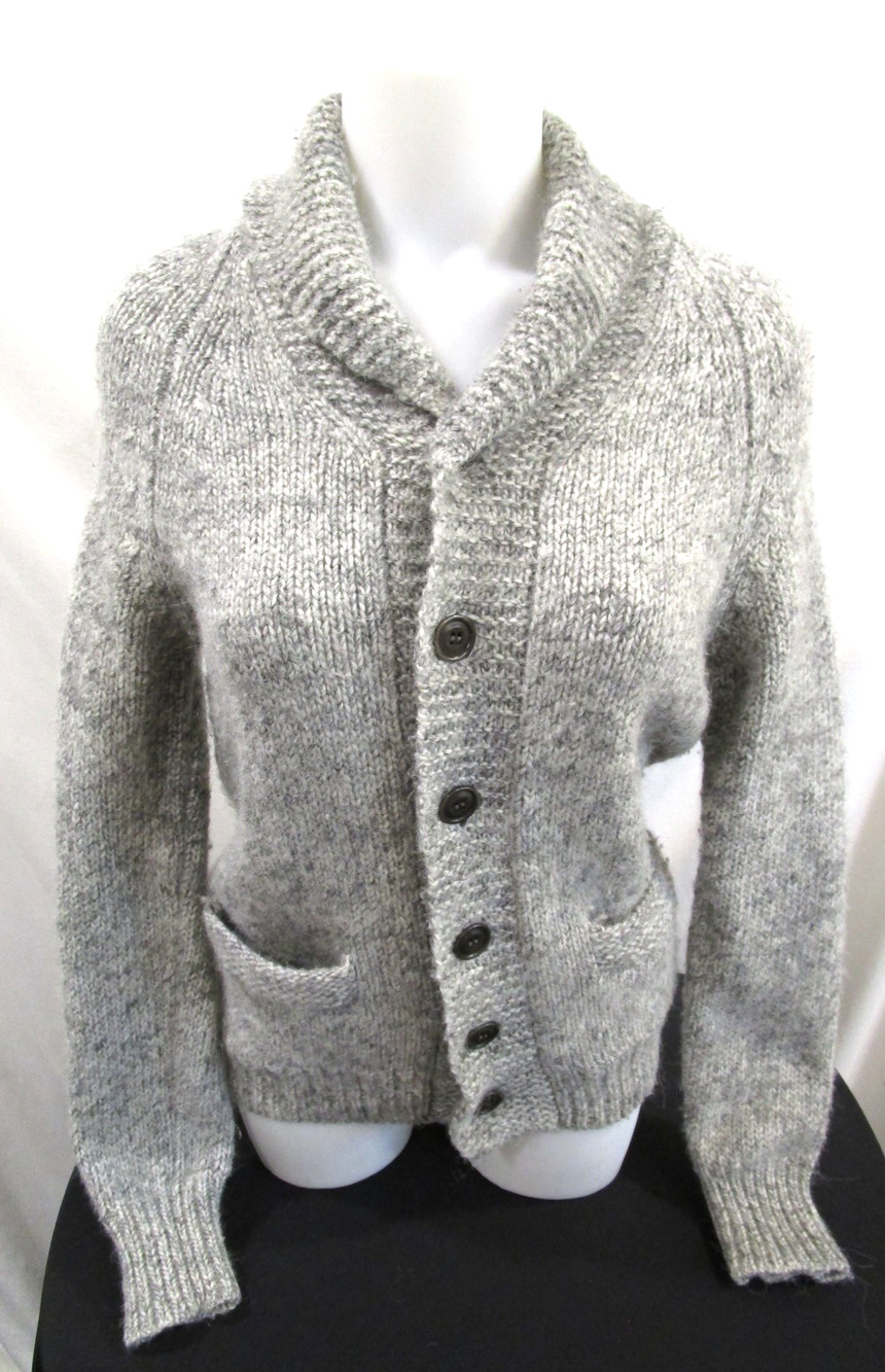 J. Crew Grey Soft Wool Blend Shawl Collar Cardigan Sweater Women XS